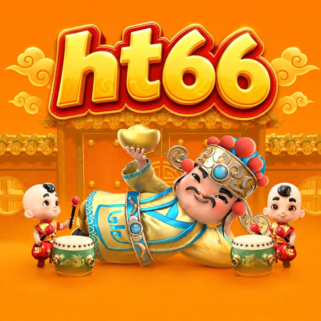 Ilustrasi dewa kemakmuran dan suasana festival keberuntungan dalam game Fortune Gods di ht66
